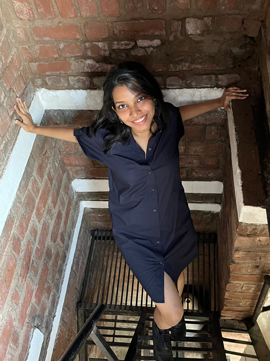 Half Sleeve Shirt Dress