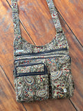 Multi Pocket Bag - Olive Kalamkari