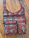 Multi Pocket Bag - Red Kalamkari