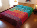 Rainbow Pineapple Patchwork Bedcover