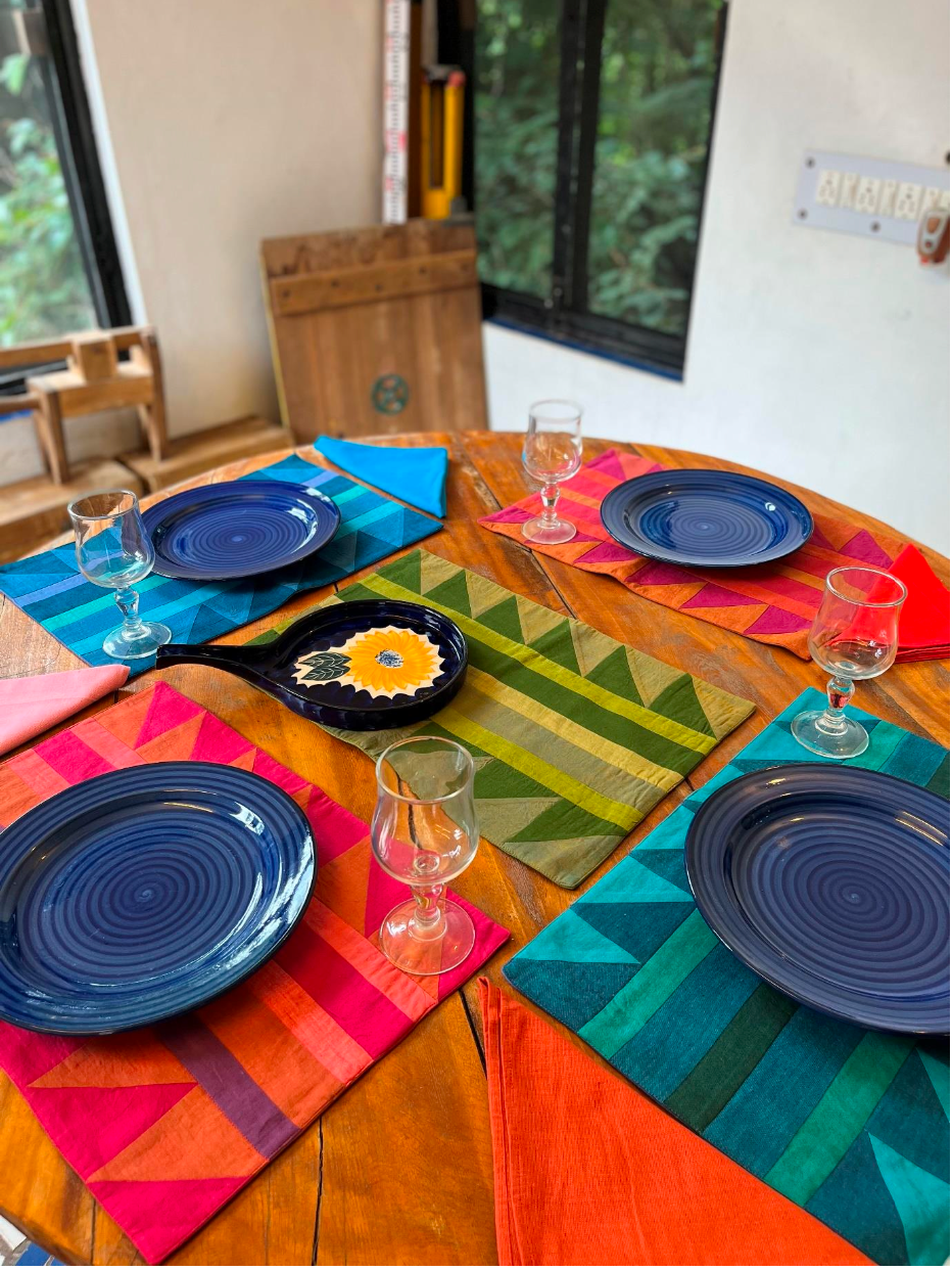 Patchwork Table Mat Set - 6 Mats & 6 Napkins