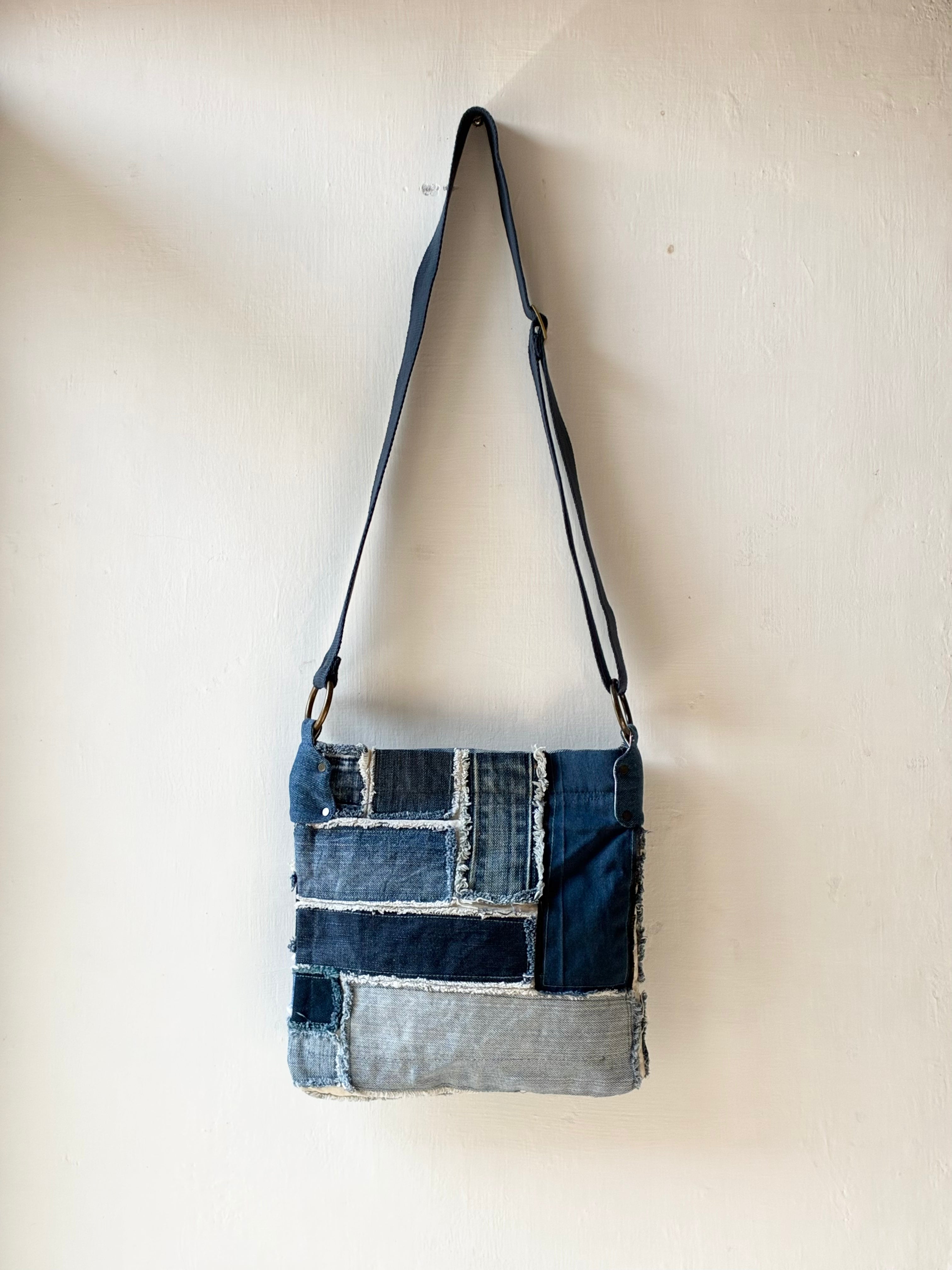 Patchwork Denim Square Bag
