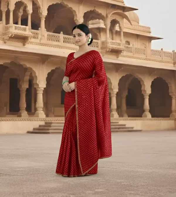 Maroon Ikat Serenity Saree