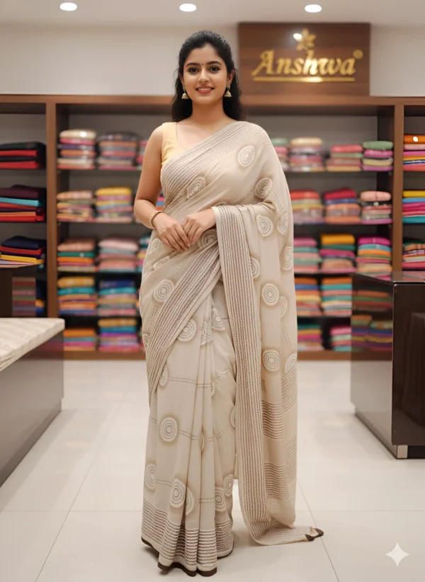 Bold Saree with Floral Patterns